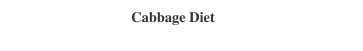 14 Day Quick Weight Loss Cabbage Diet